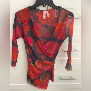 Floral Wrap Top